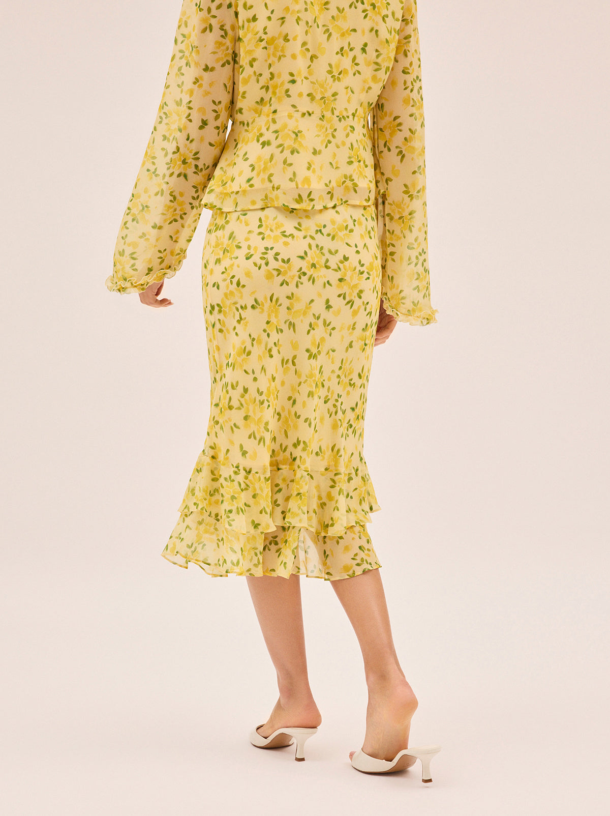 Freya Butter Petal Print Skirt By KITRI Studio