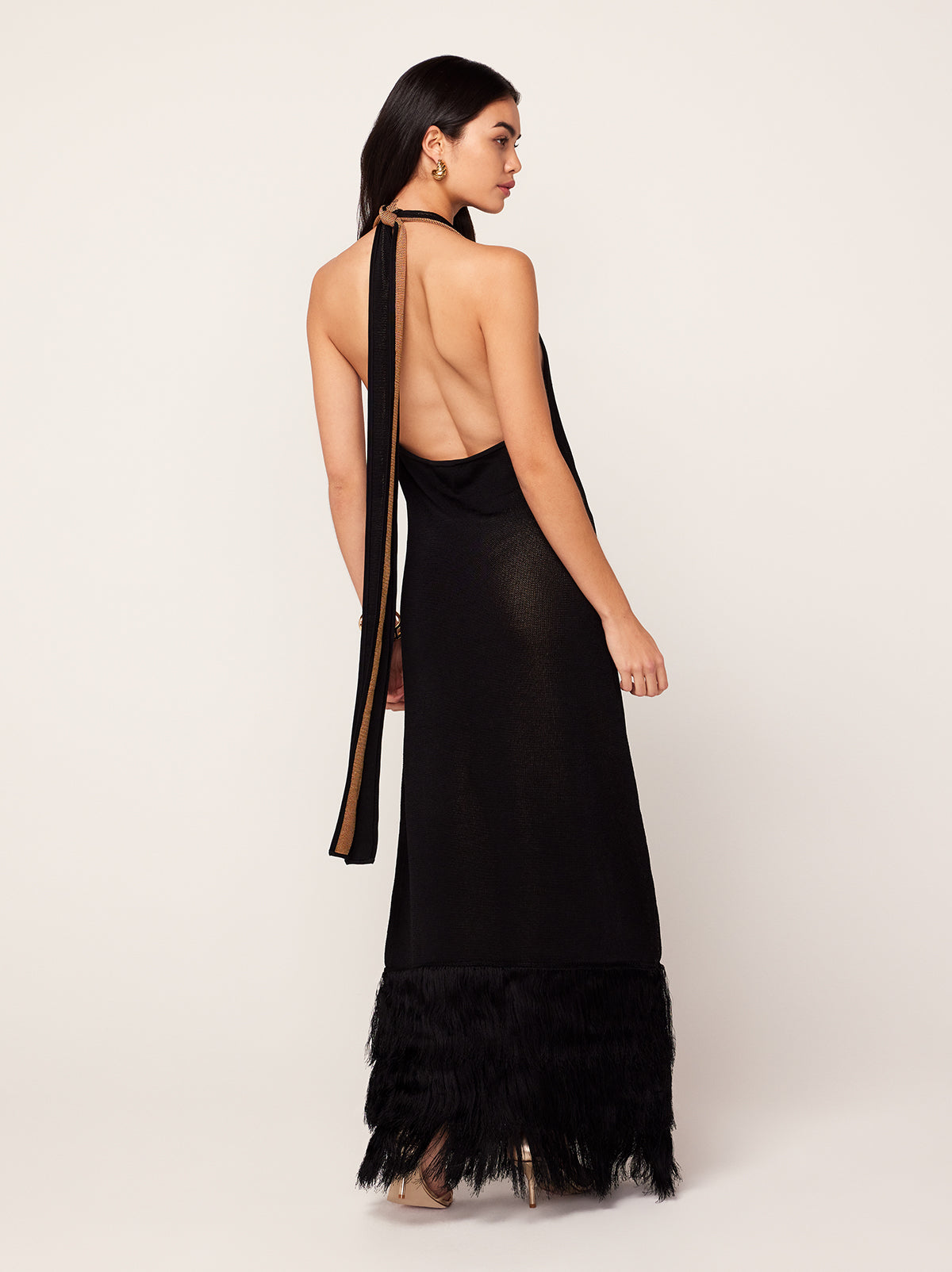 Georgia Intarsia Knit Halter Dress By KITRI Studio