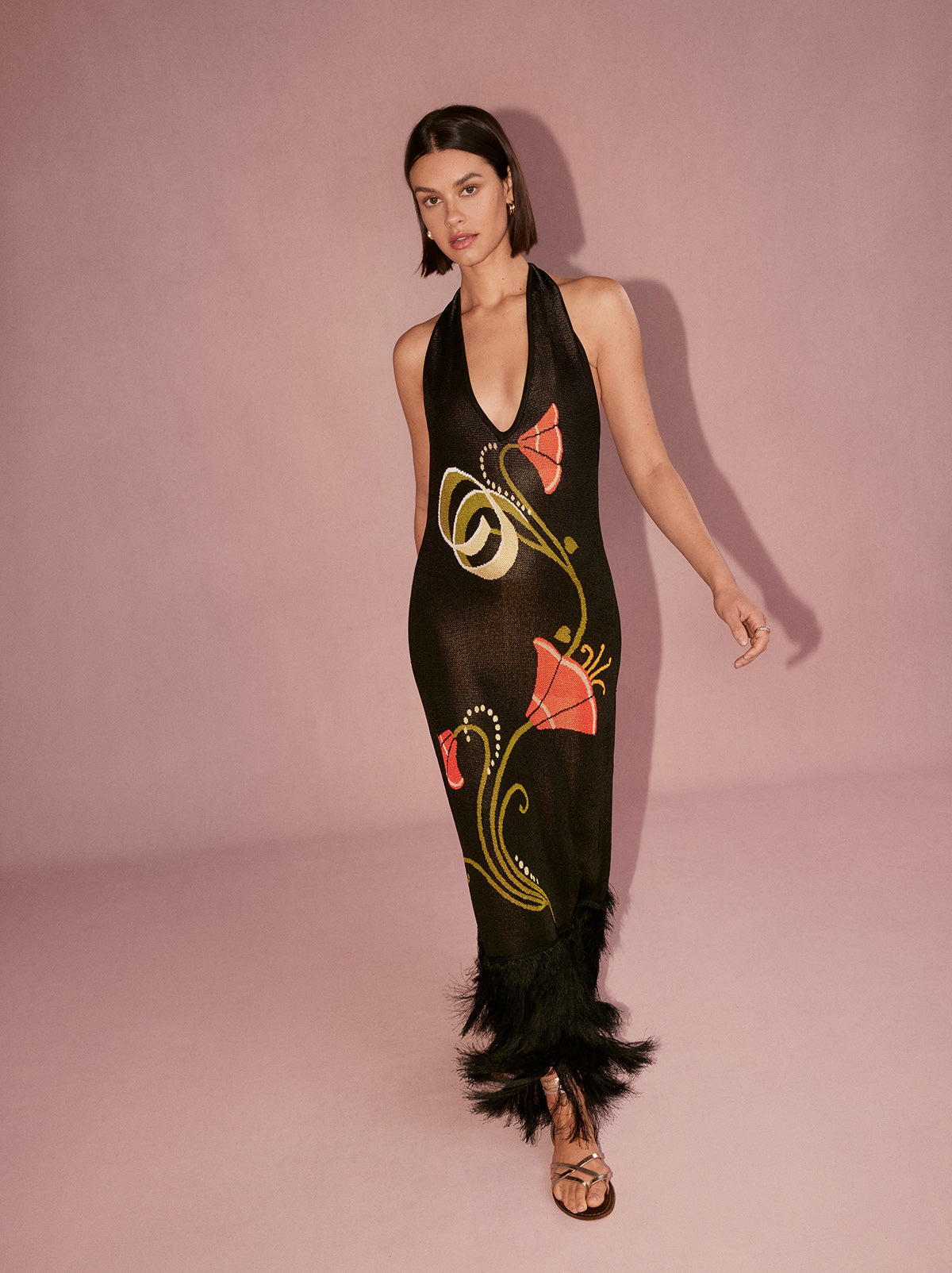 Knit halter dress sale