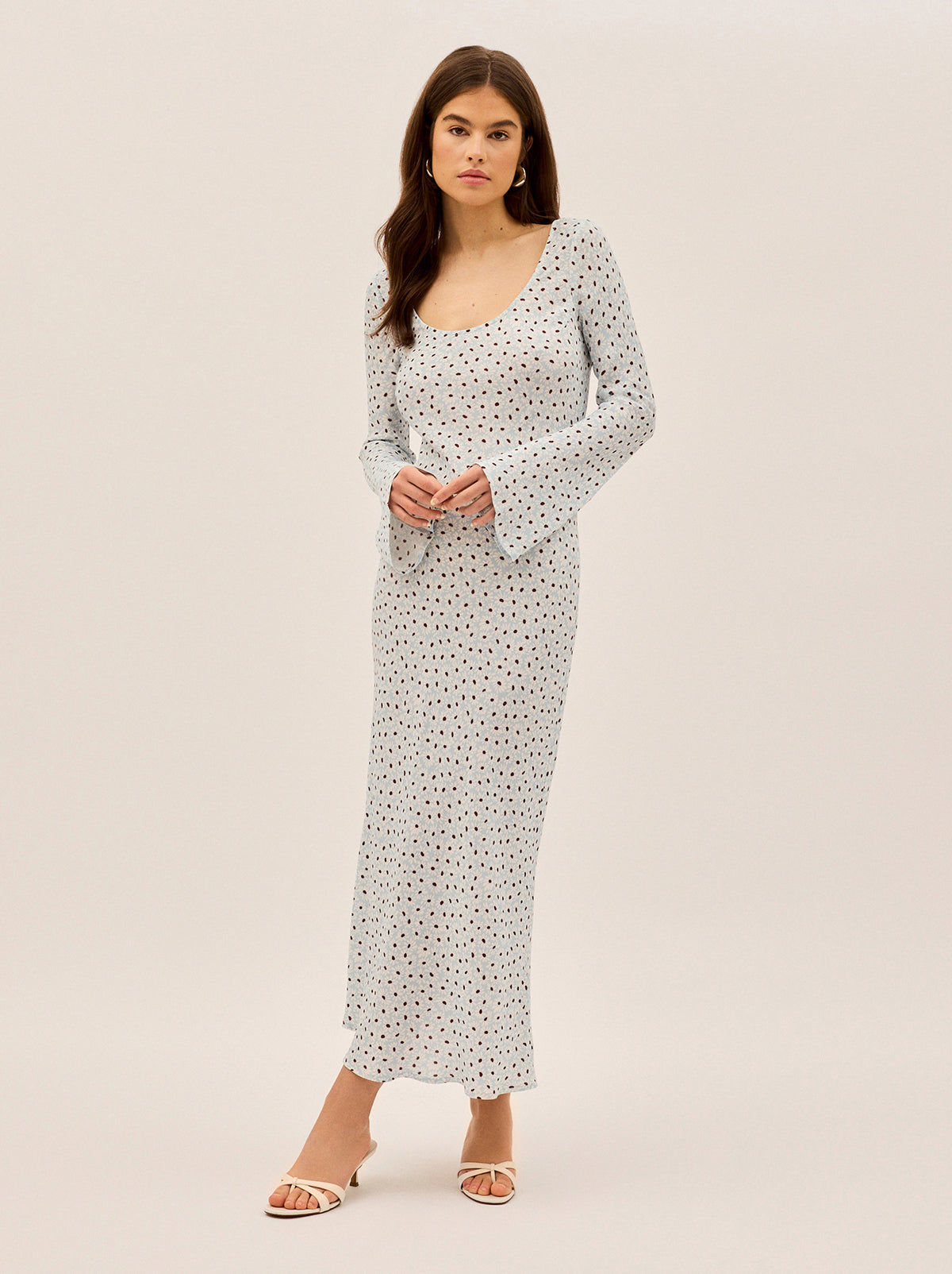 Gia Blue Daisy Print Dress By KITRI Studio