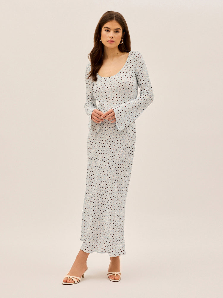 Gia Blue Daisy Print Dress By KITRI Studio