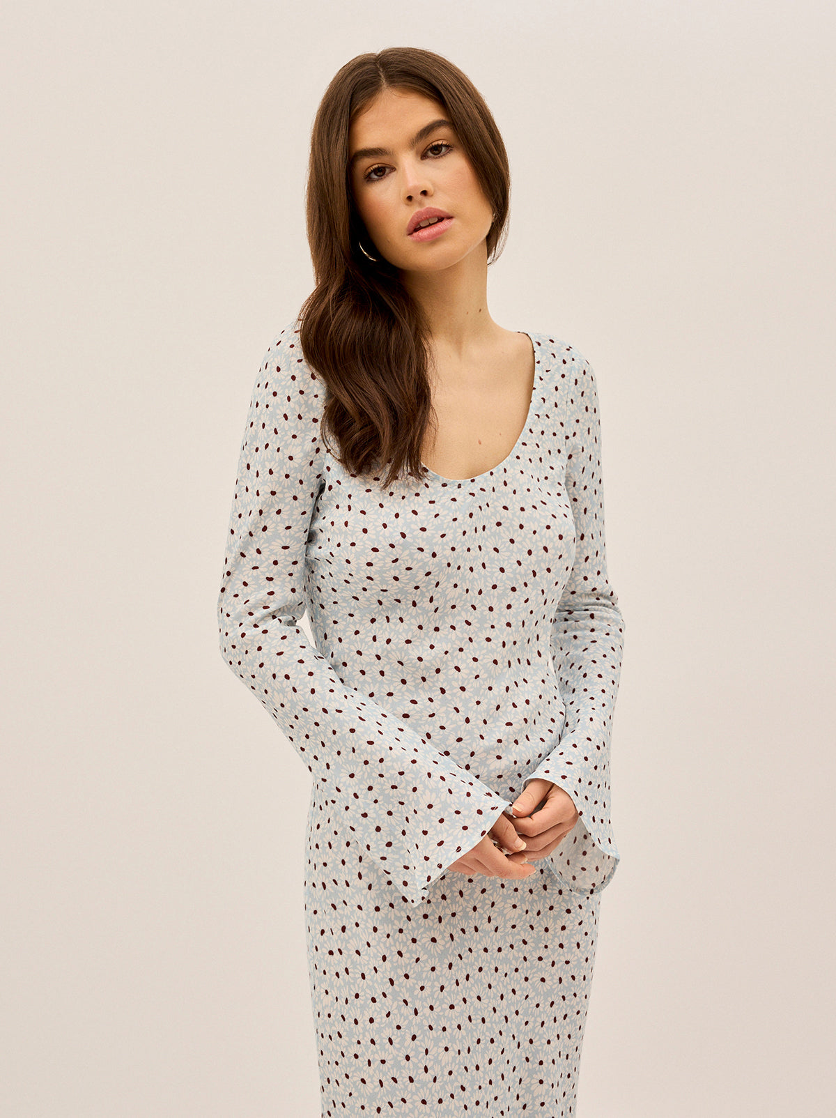 Gia Blue Daisy Print Dress By KITRI Studio