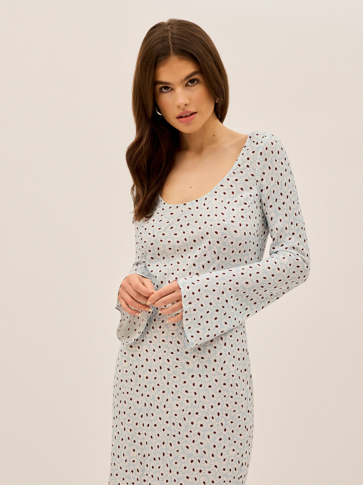 Gia Blue Daisy Print Dress By KITRI Studio