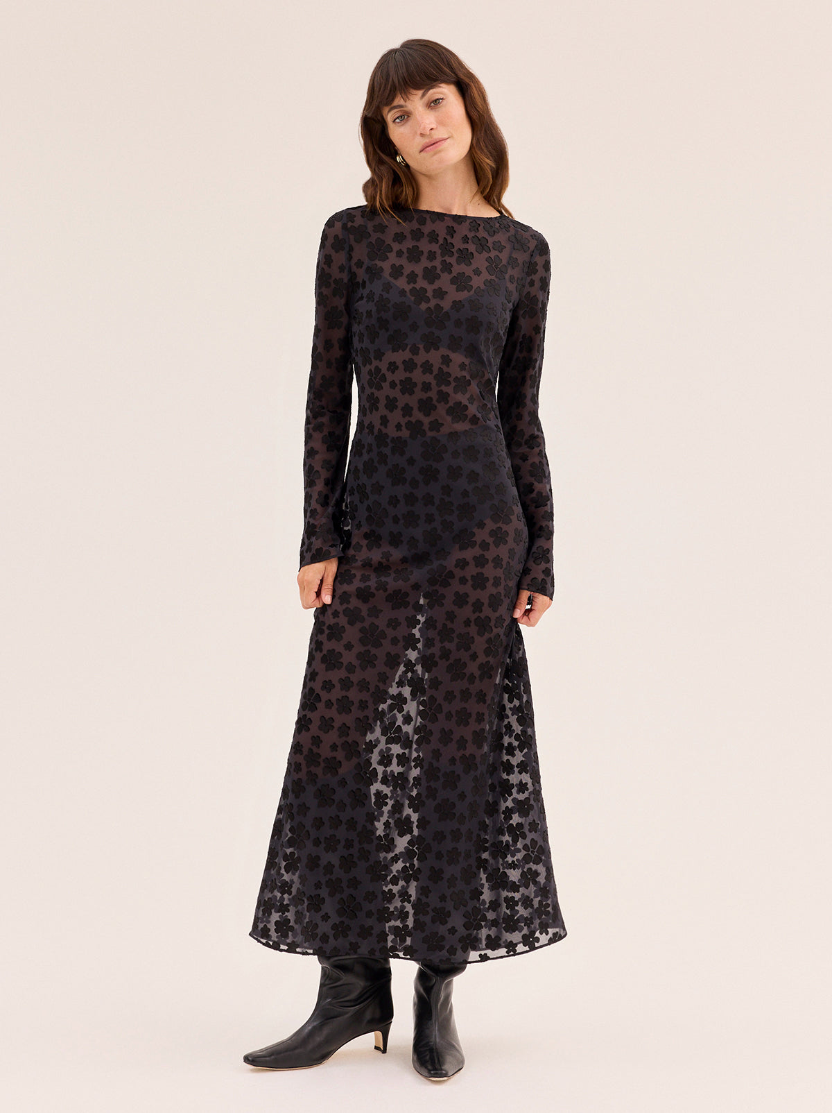 Giselle Black Floral Dress By KITRI Studio