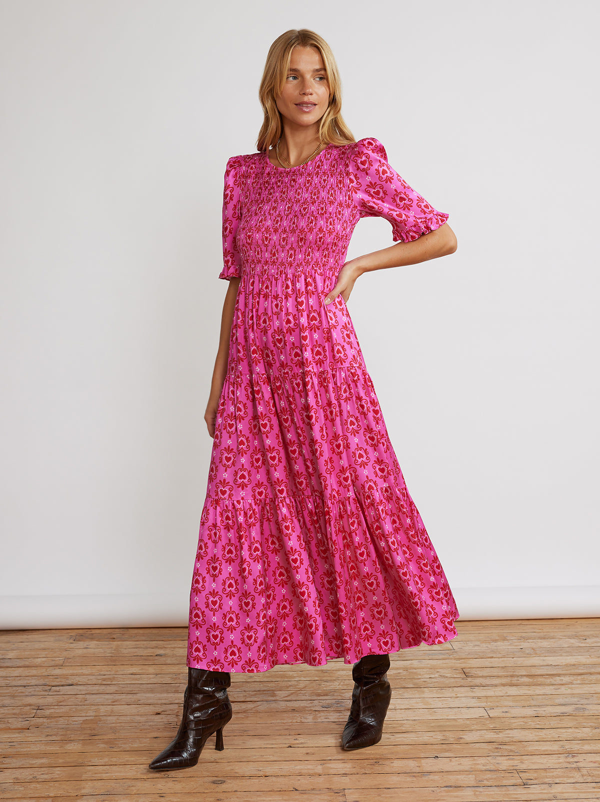 kitri midi dress Vivien Black Feather Midi Dress