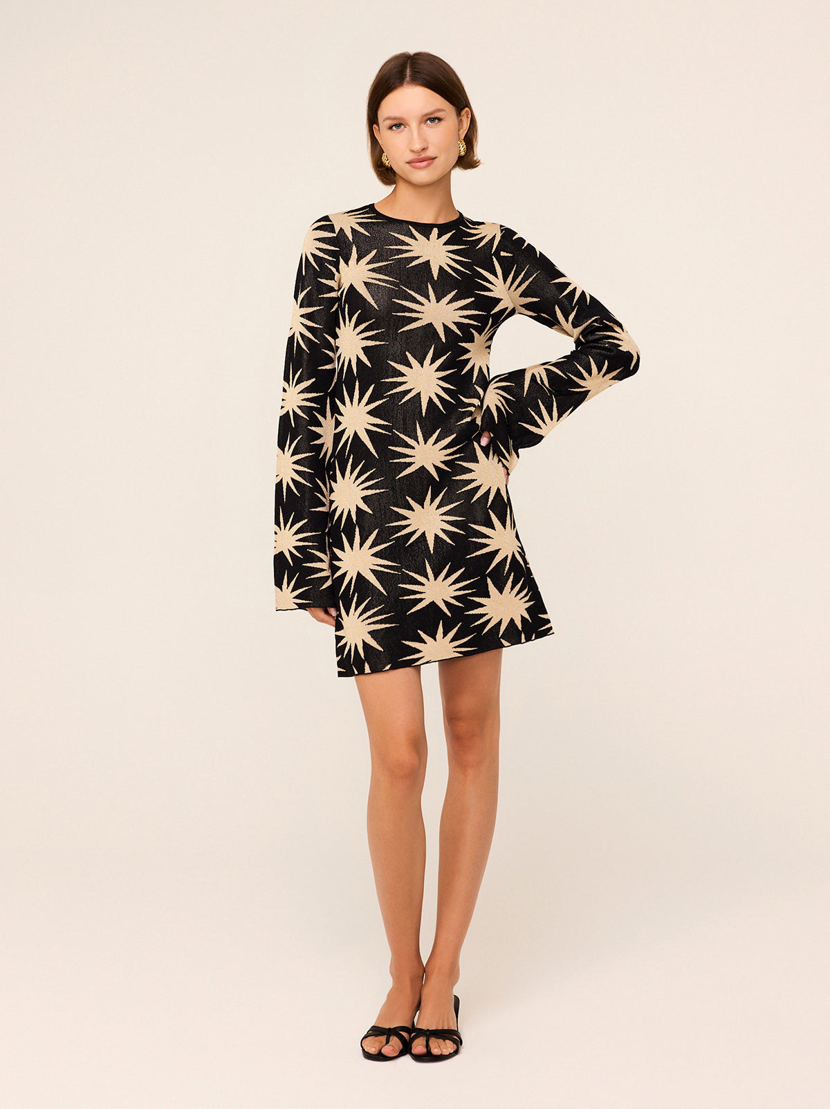 Greta Star Lurex Mini Knit Dress By KITRI Studio