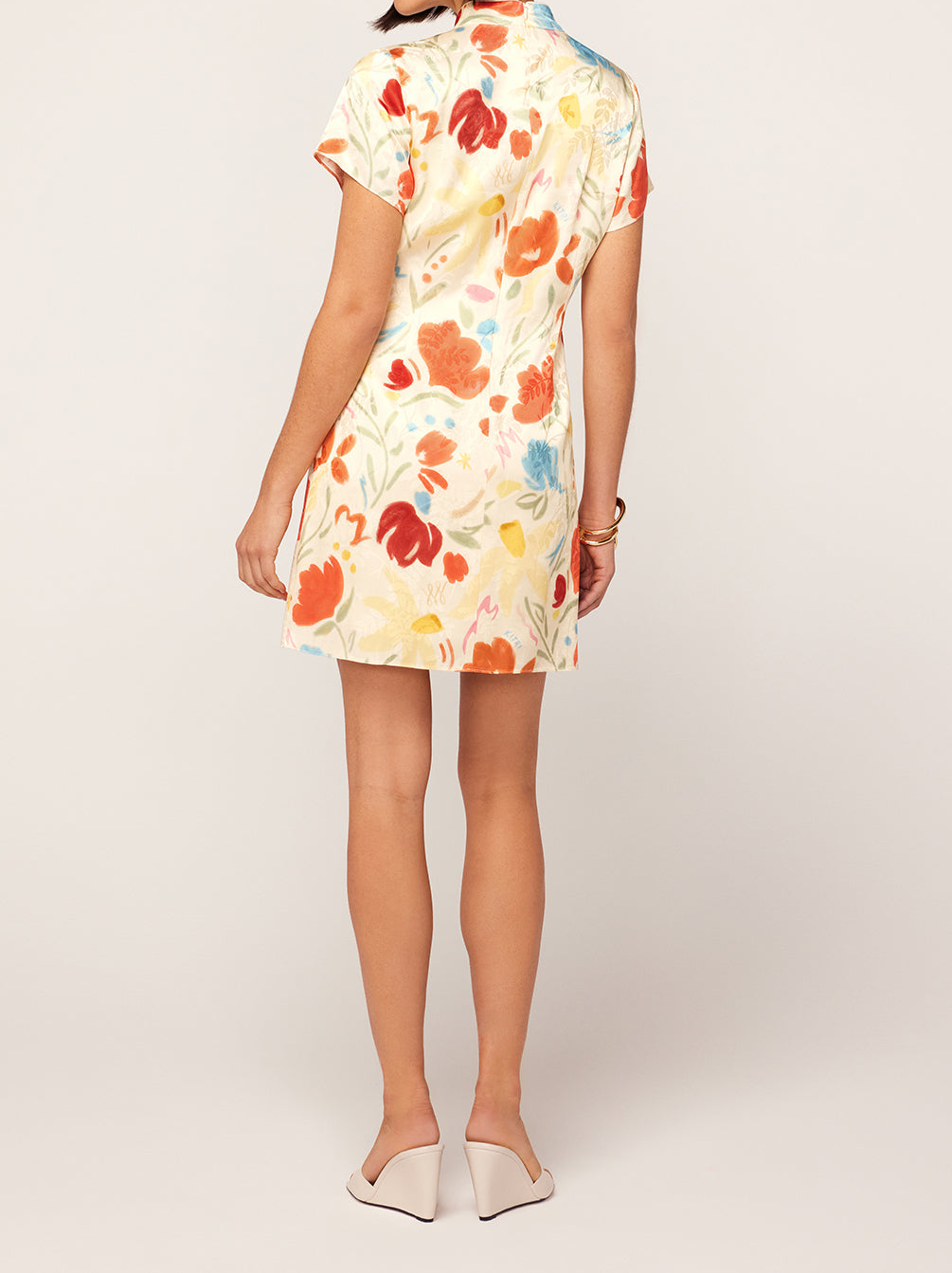 Gretchen Pastel Floral Jacquard Mini Dress By KITRI Studio
