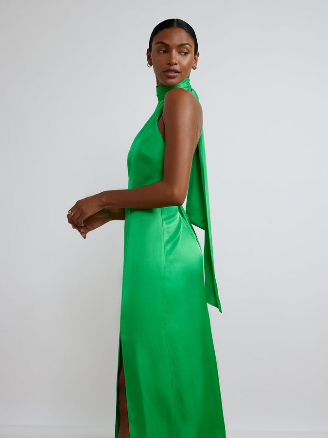 Gwen Green Halterneck Dress | KITRI Studio