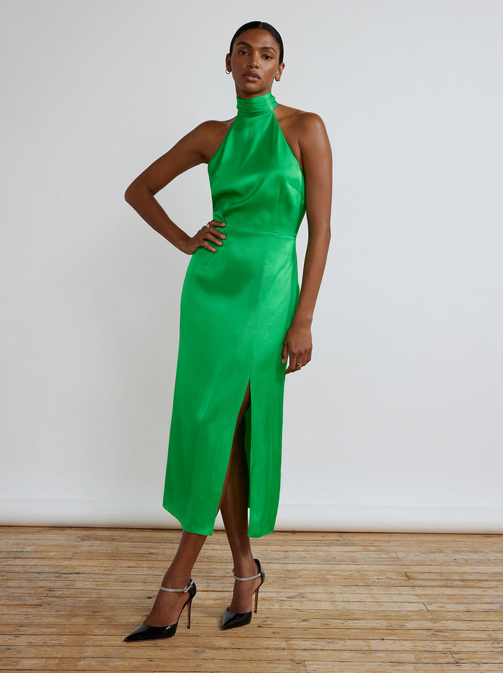 Gwen Green Halterneck Dress by KITRI Studio
