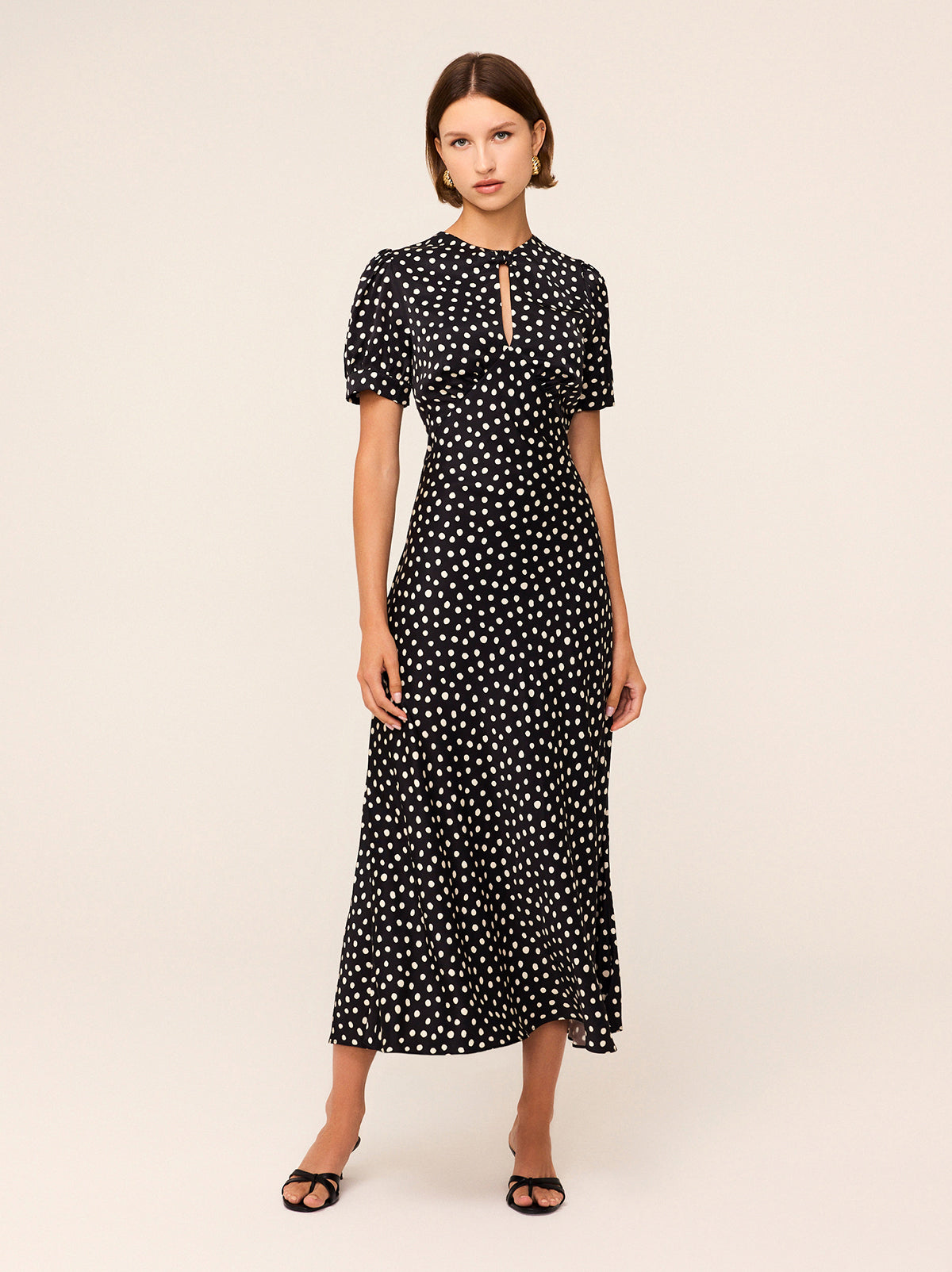 Gwendolyn Black Polka Dot Print Dress By KITRI Studio