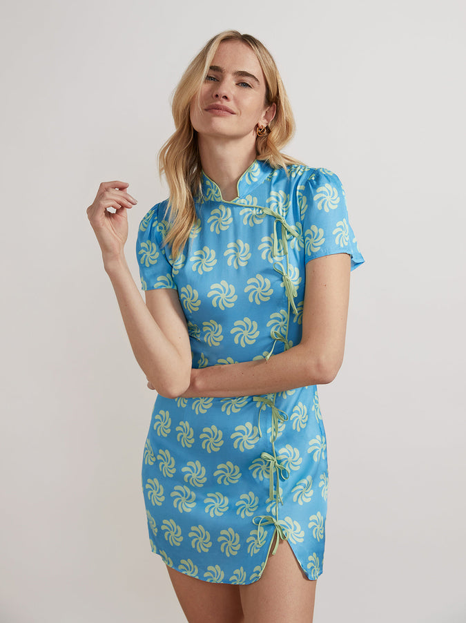 Georgia Mini Dress Blue Floral