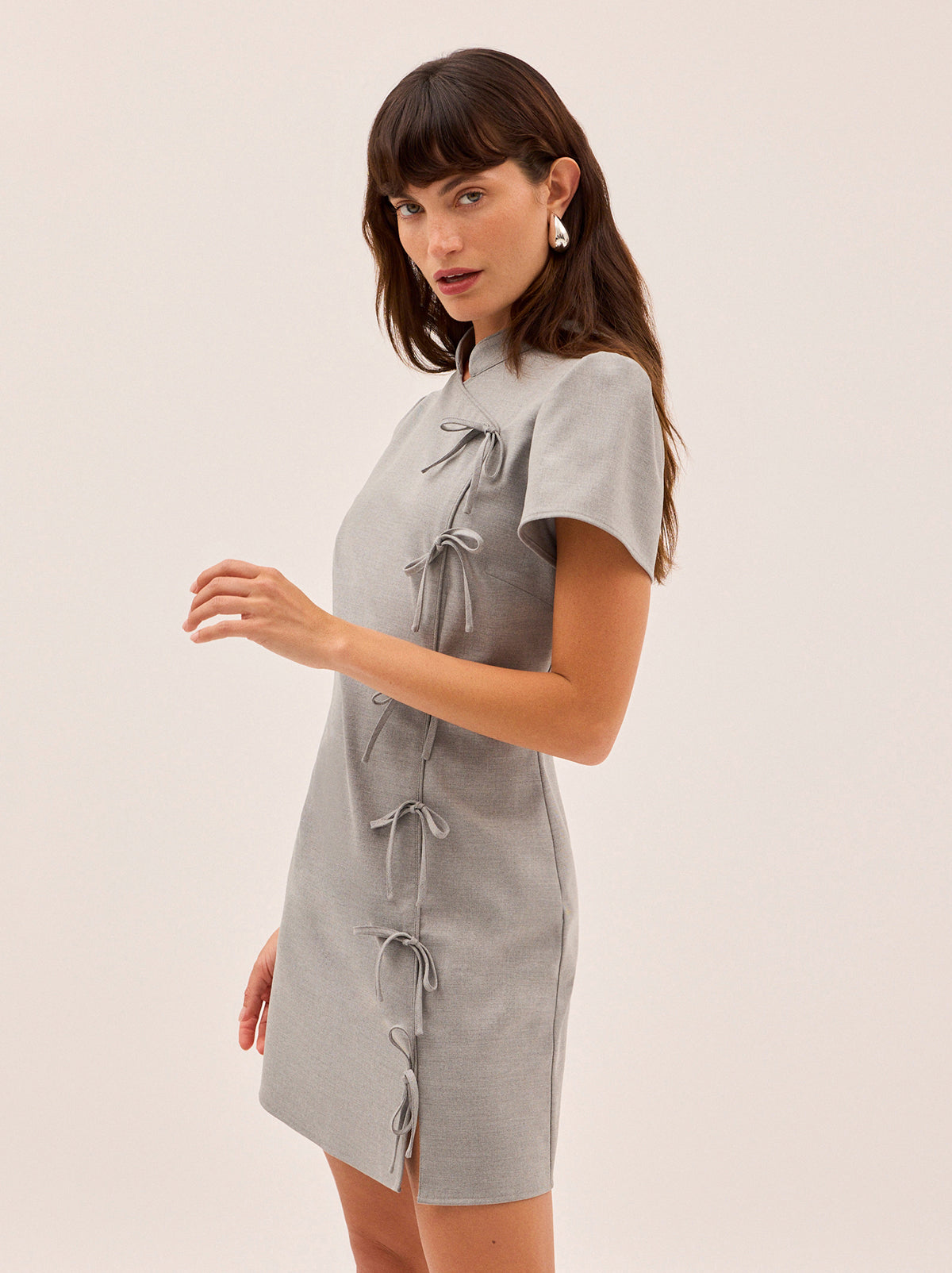 Harlow Grey Mini Dress | KITRI Studio Harlow Grey Mini Dress | KITRI Studio