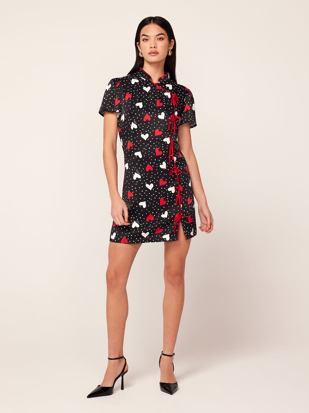 Harlow Heart Print Mini Dress