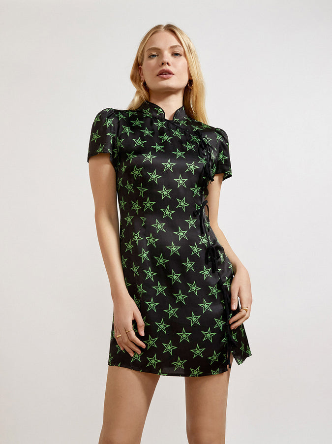 Star on sale print dress