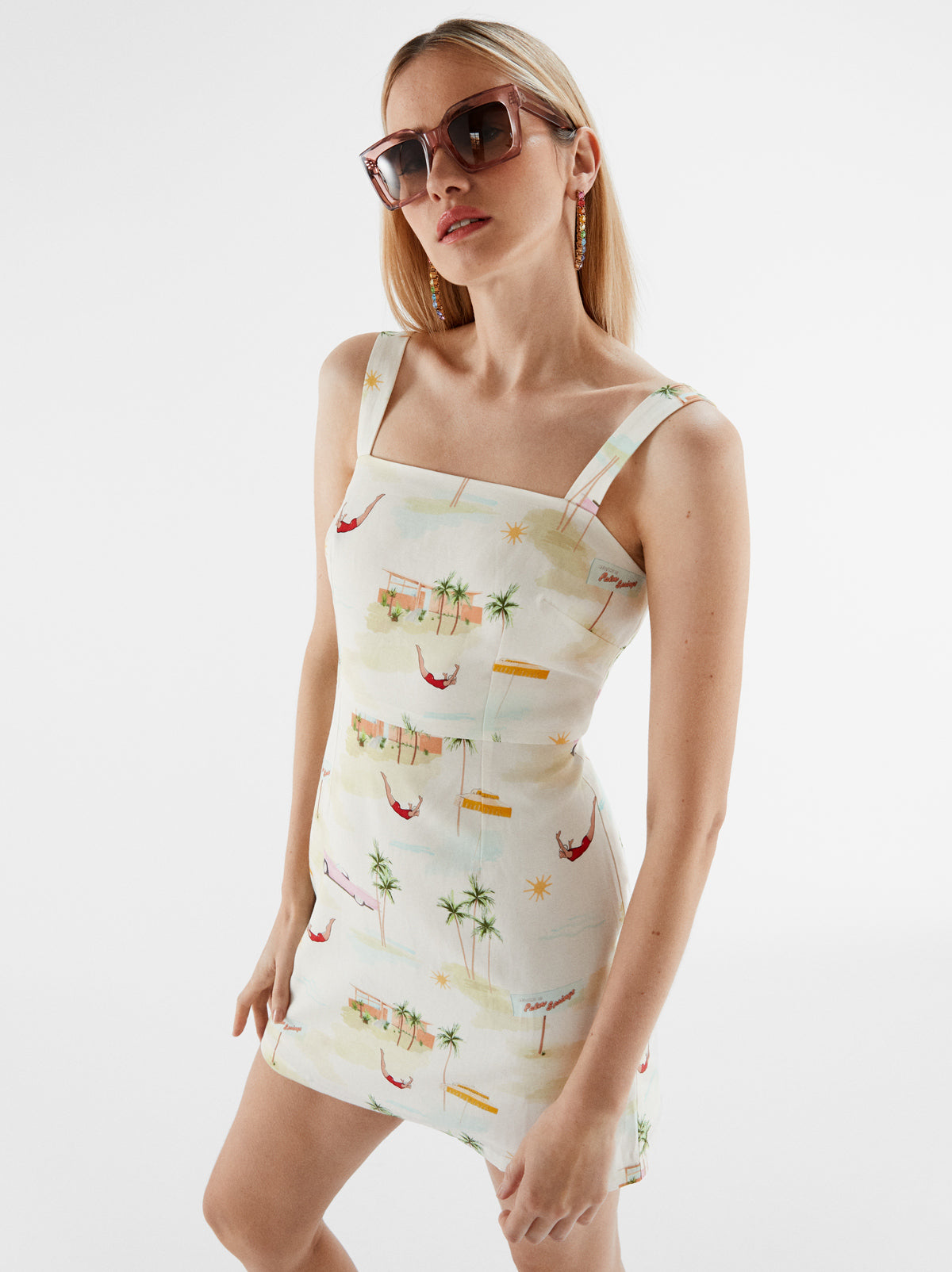 Ivy Palm Springs Print Mini Dress By KITRI Studio