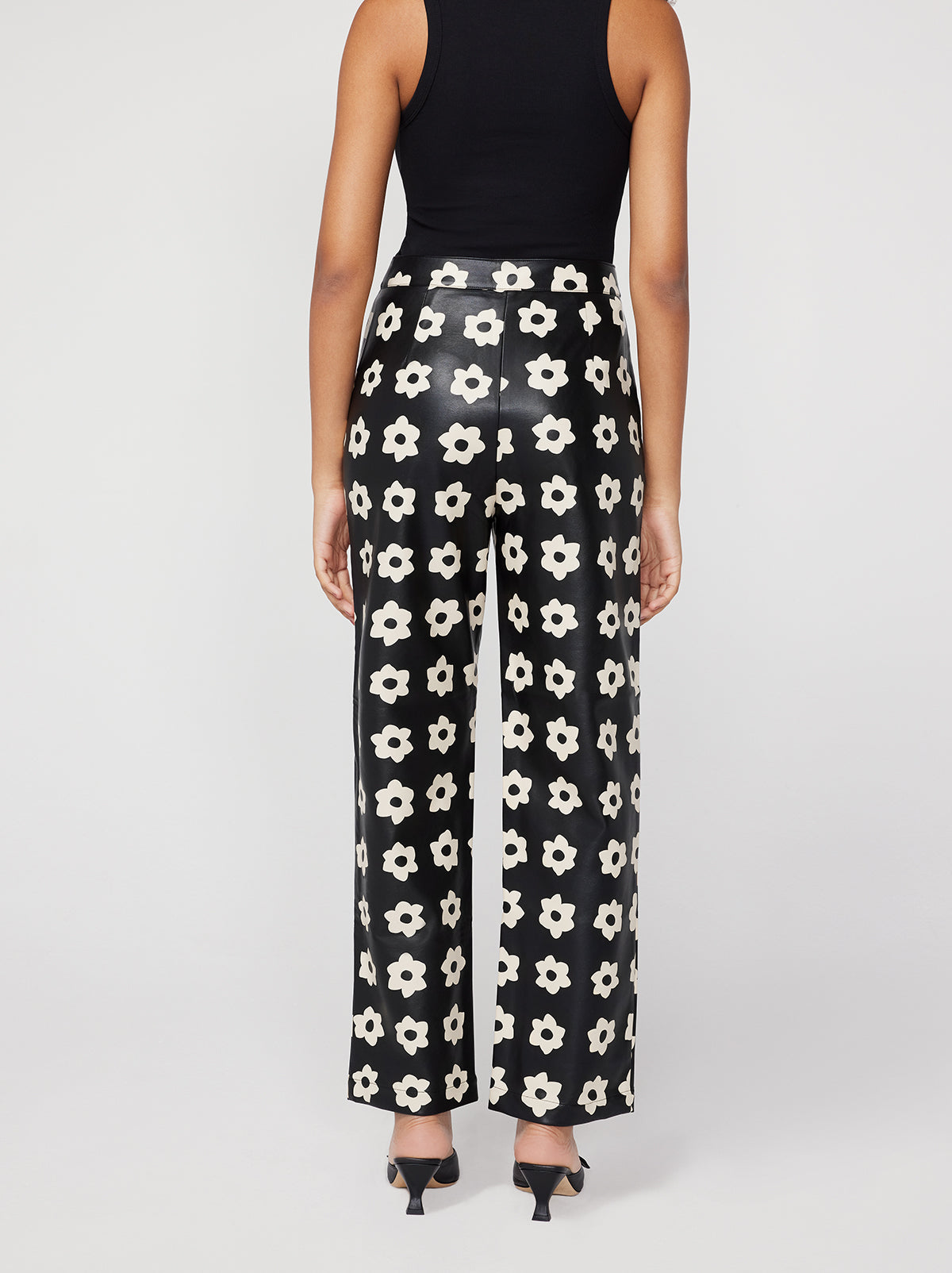 Janice Black Tiled Floral Trousers By KITRI Studio