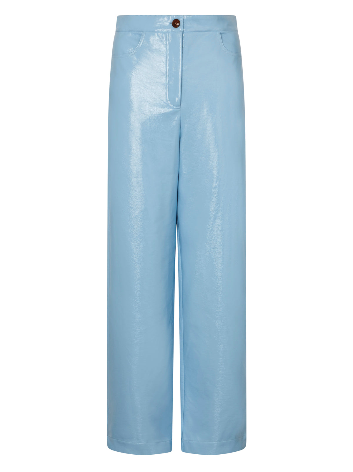 Janice Cornflower Blue Vinyl Trousers