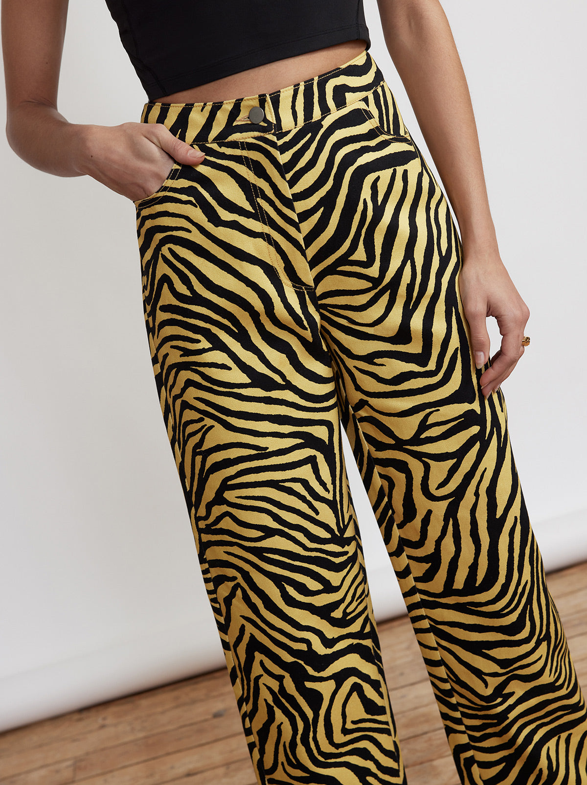 Zebra Costume Striped Shirt Pants Zebra Print Wide Leg High Waist Fashion  Casual Female Trousers Streetwear - Etsy