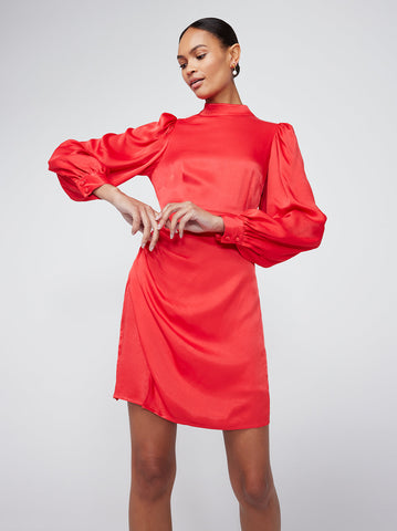 Jessa Red Satin Mini Dress