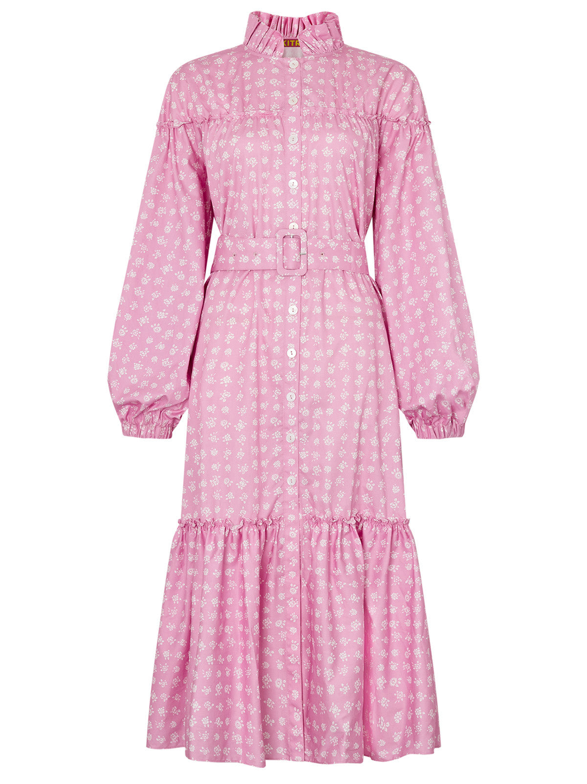 Joni Pink Floral Cotton Dress By KITRI Studio