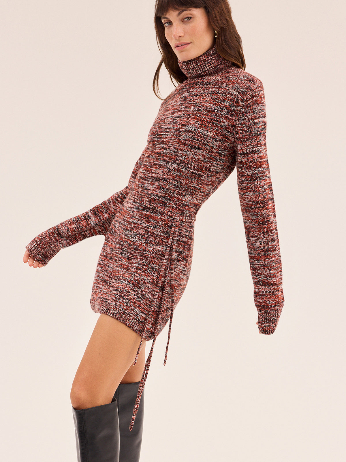 Juno Cotton-Blend Rollneck Mini Dress By KITRI Studio