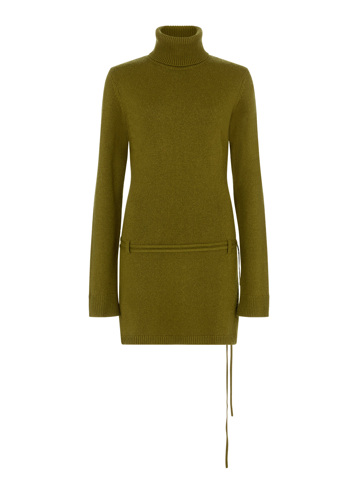 Juno Olive Wool-Blend Roll Neck Mini Dress | KITRI Studio Juno Olive Wool-Blend Roll Neck Mini Dress | KITRI Studio