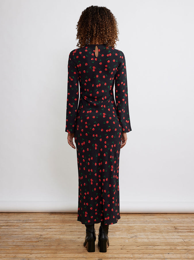 Cherry print deals maxi dress