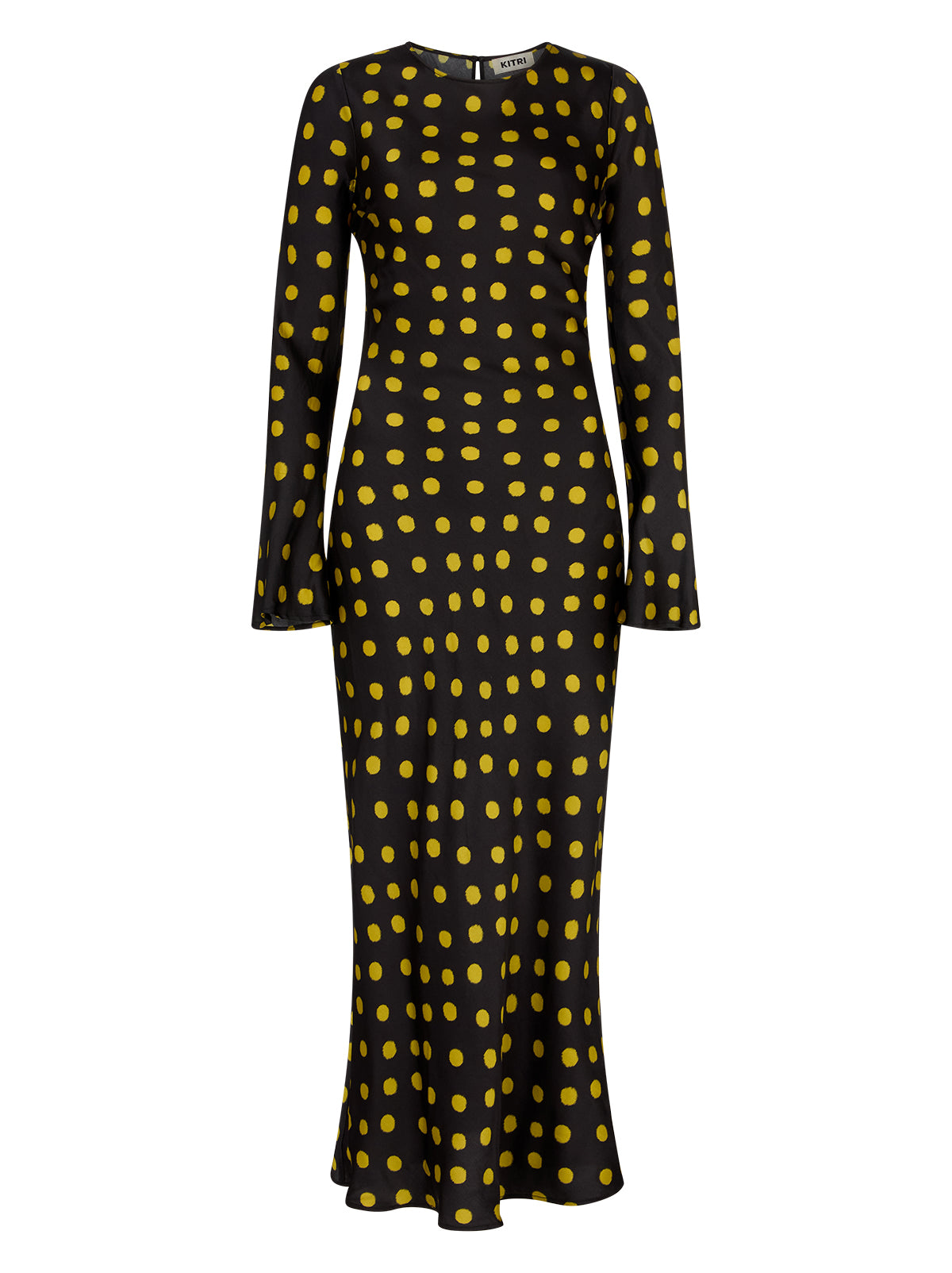 Keira Black Polka Dot Satin Dress | KITRI Studio Keira Black Polka Dot Satin Dress | KITRI Studio