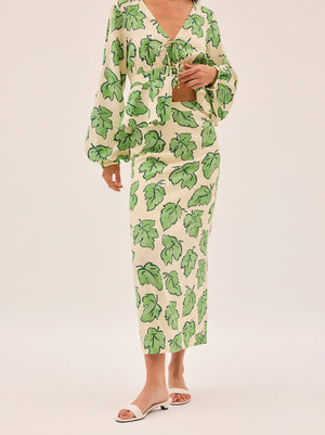 Laurel Green Vine Leaf Skirt By KITRI Studio