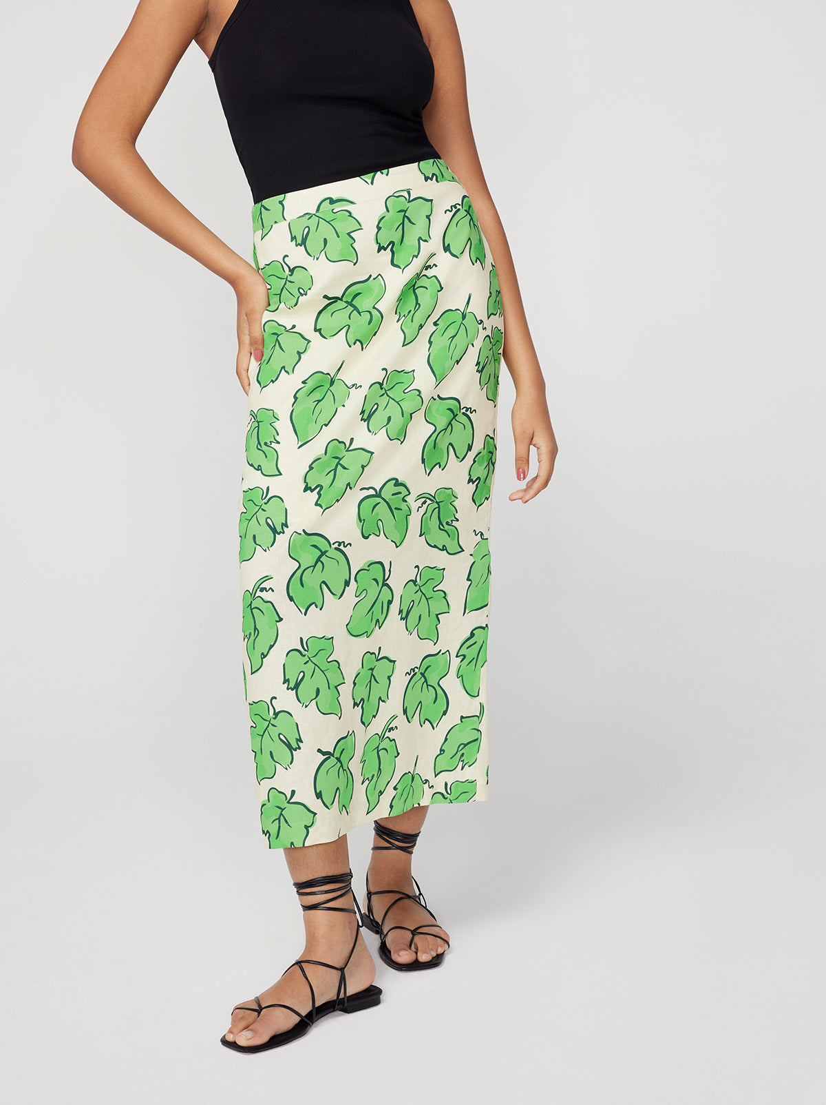 Laurel Green Vine Leaf Skirt By KITRI Studio