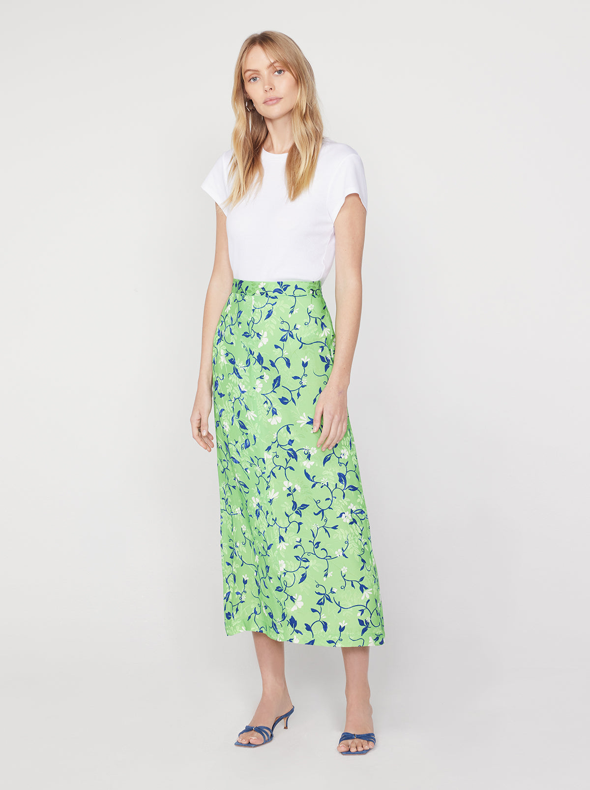 Laurel Green Vine Print Skirt