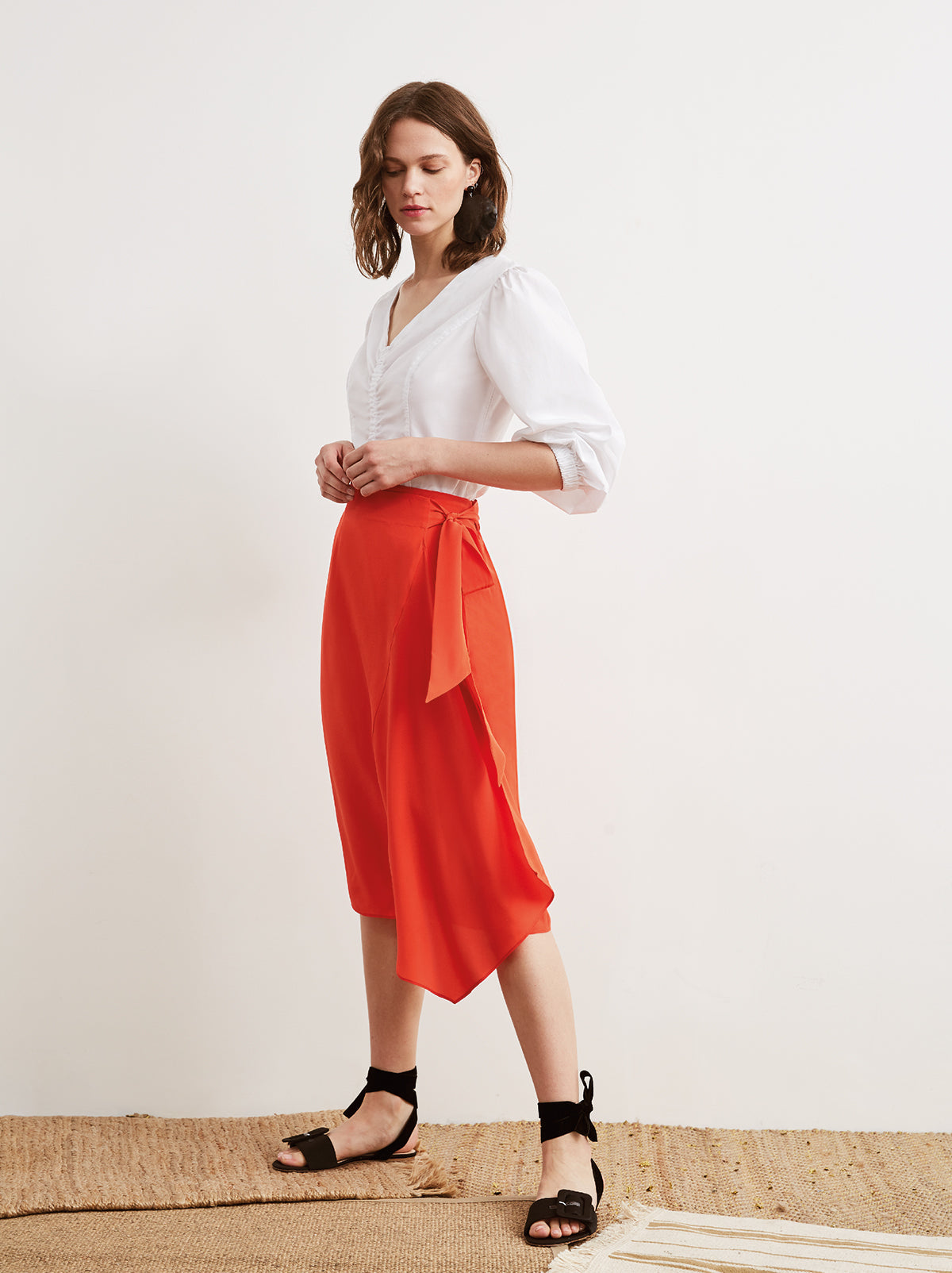 Silk midi clearance skirt wrap