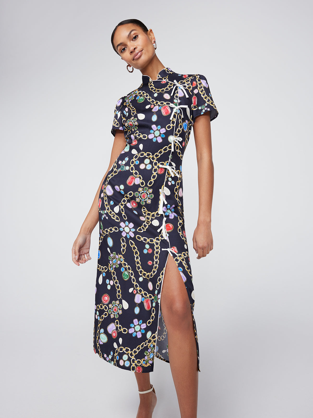 Chain print 2024 midi dress