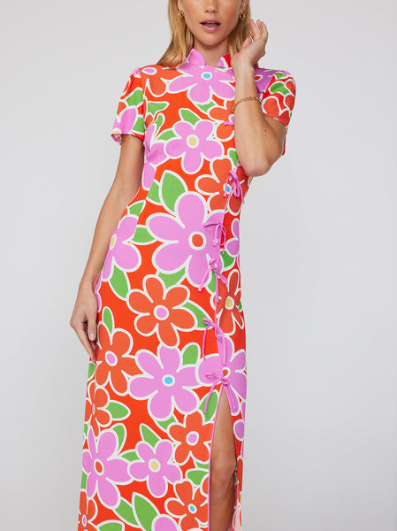 Leia Floral Print Midi Dress | KITRI Studio
