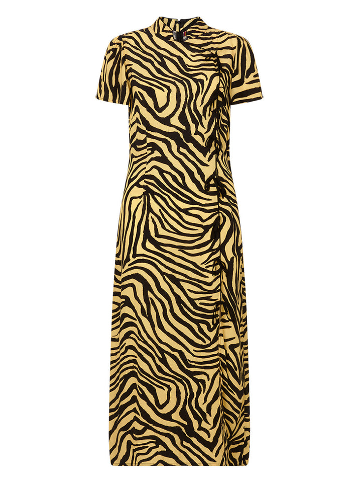 Yellow and black deals zebra print dress