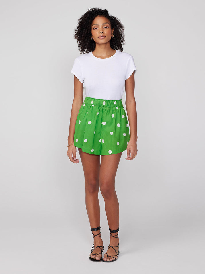 White polka deals dot shorts