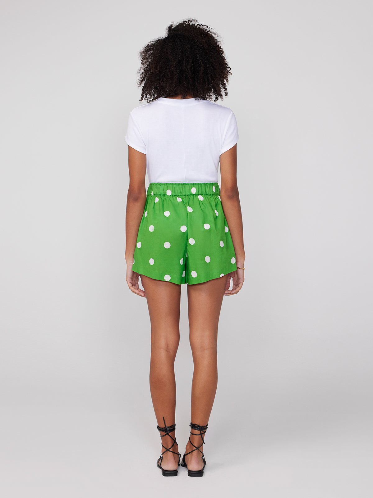Lena Green Polka Dot Shorts By KITRI Studio