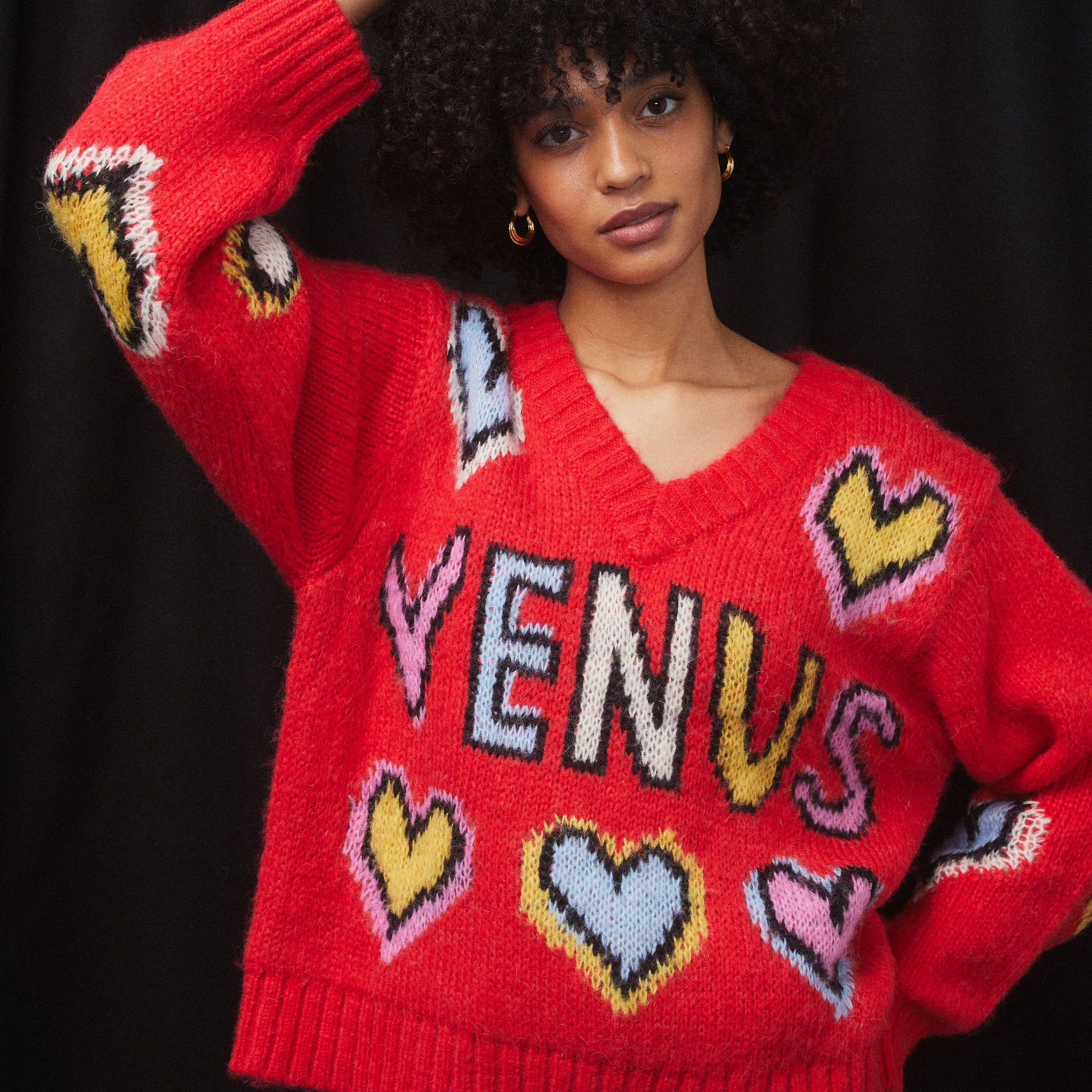 Linnea Venus Intarsia Knit Sweater