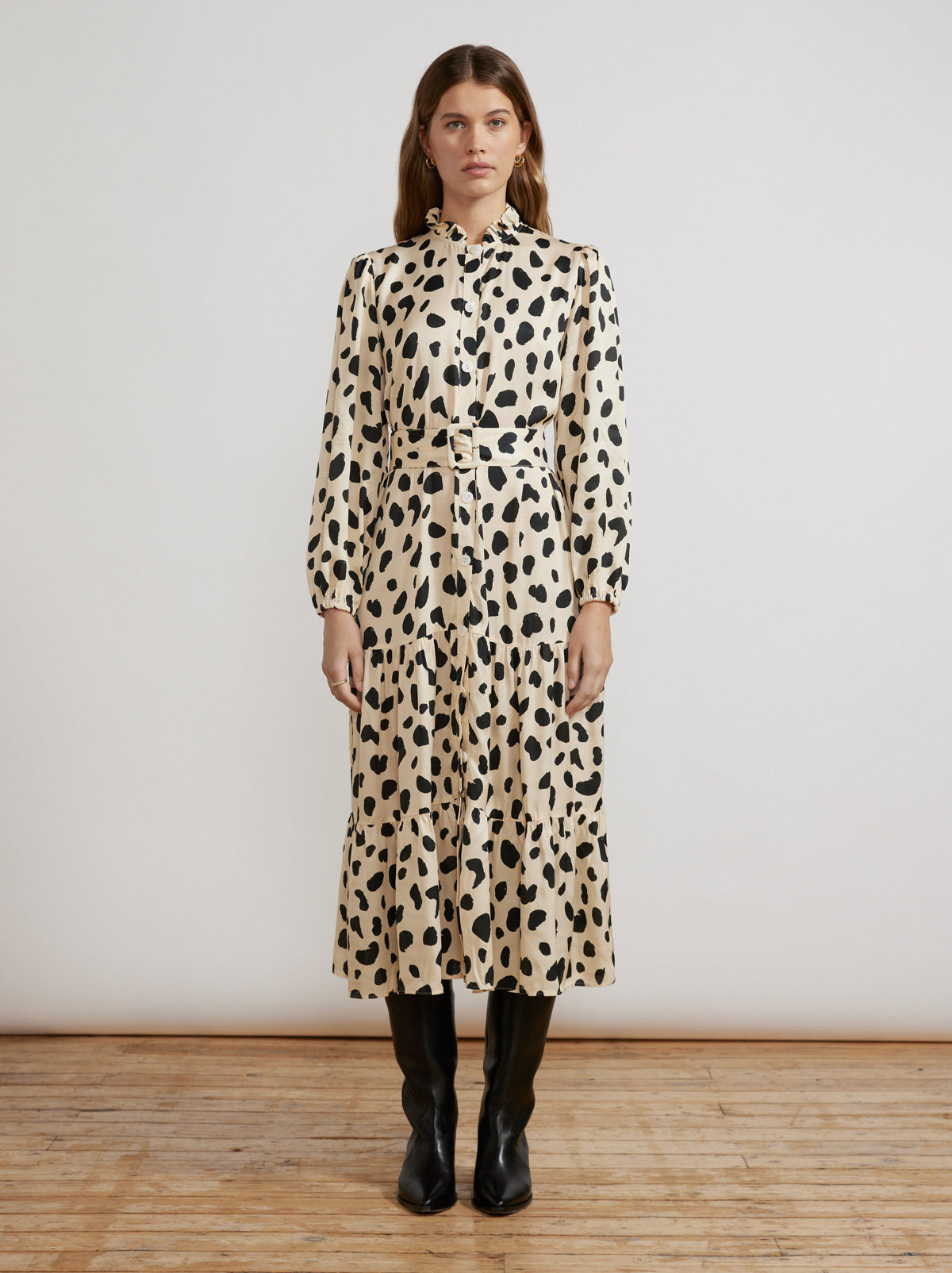 Lori Animal Spot Shirt Dress | KITRI Studio