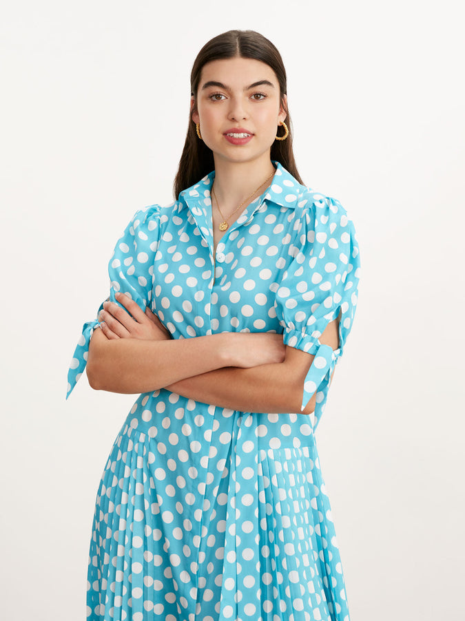 Aqua polka dot clearance dress