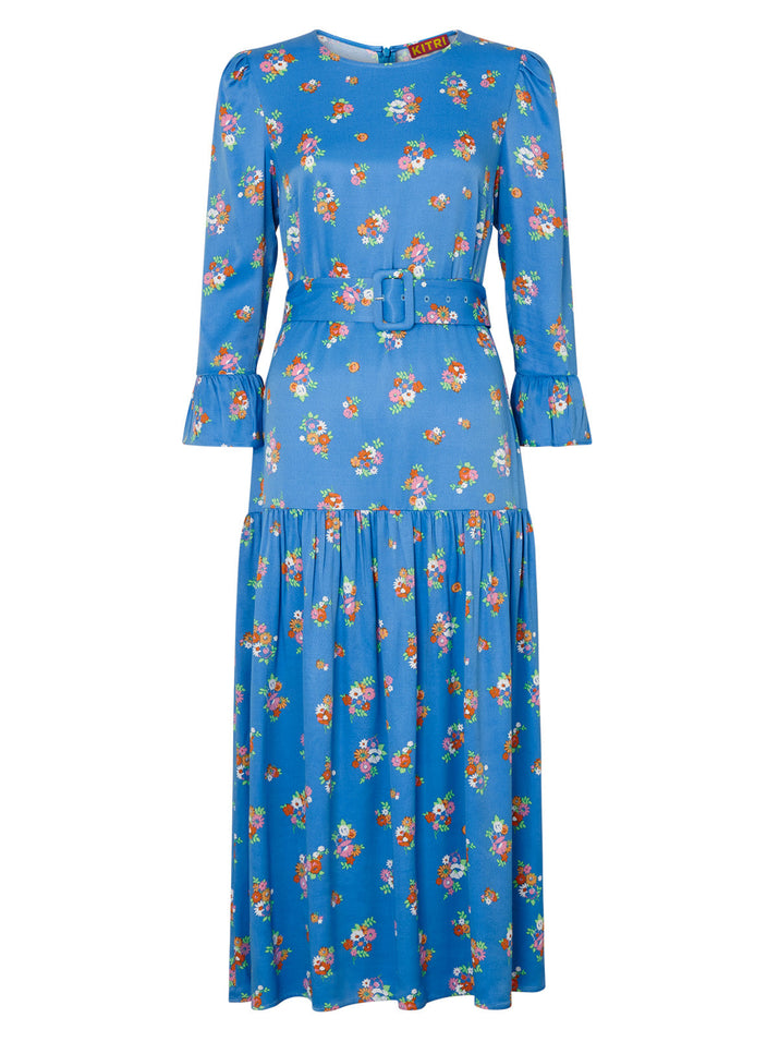 Luna Blue Daisy Midi Dress | KITRI Studio