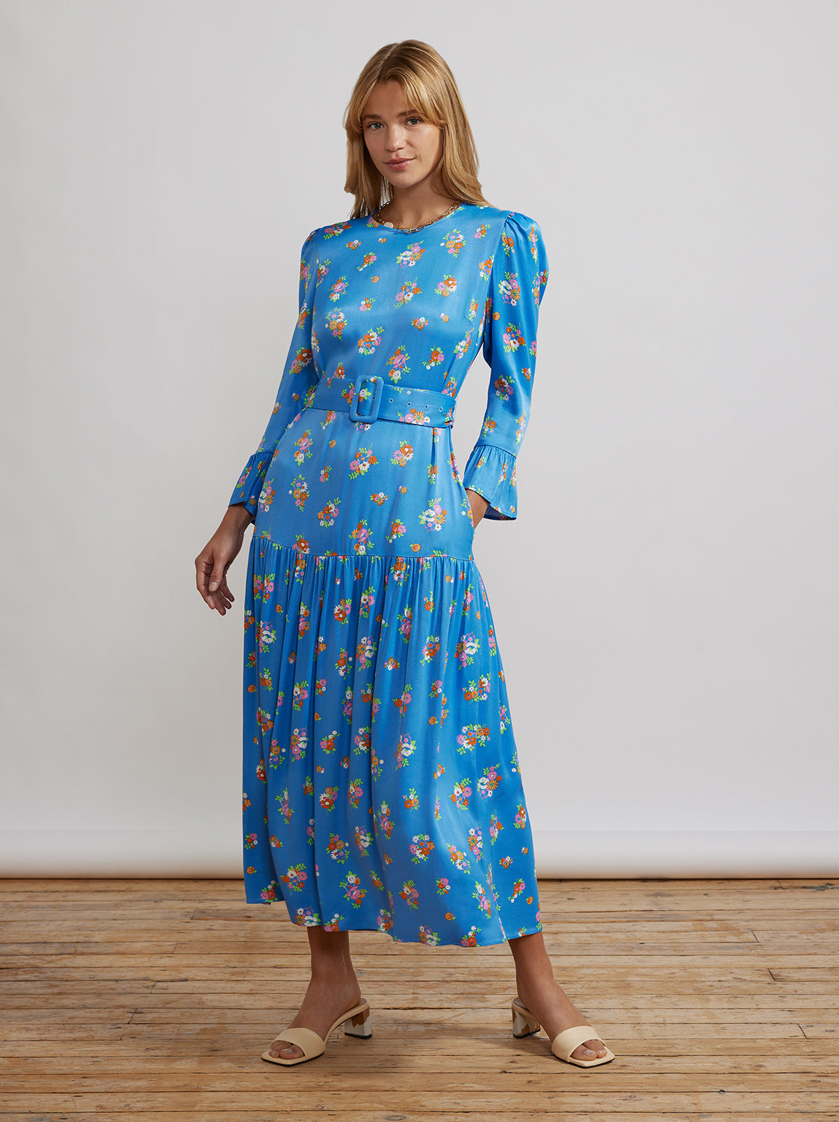 Luna Blue Daisy Midi Dress By KITRI Studio