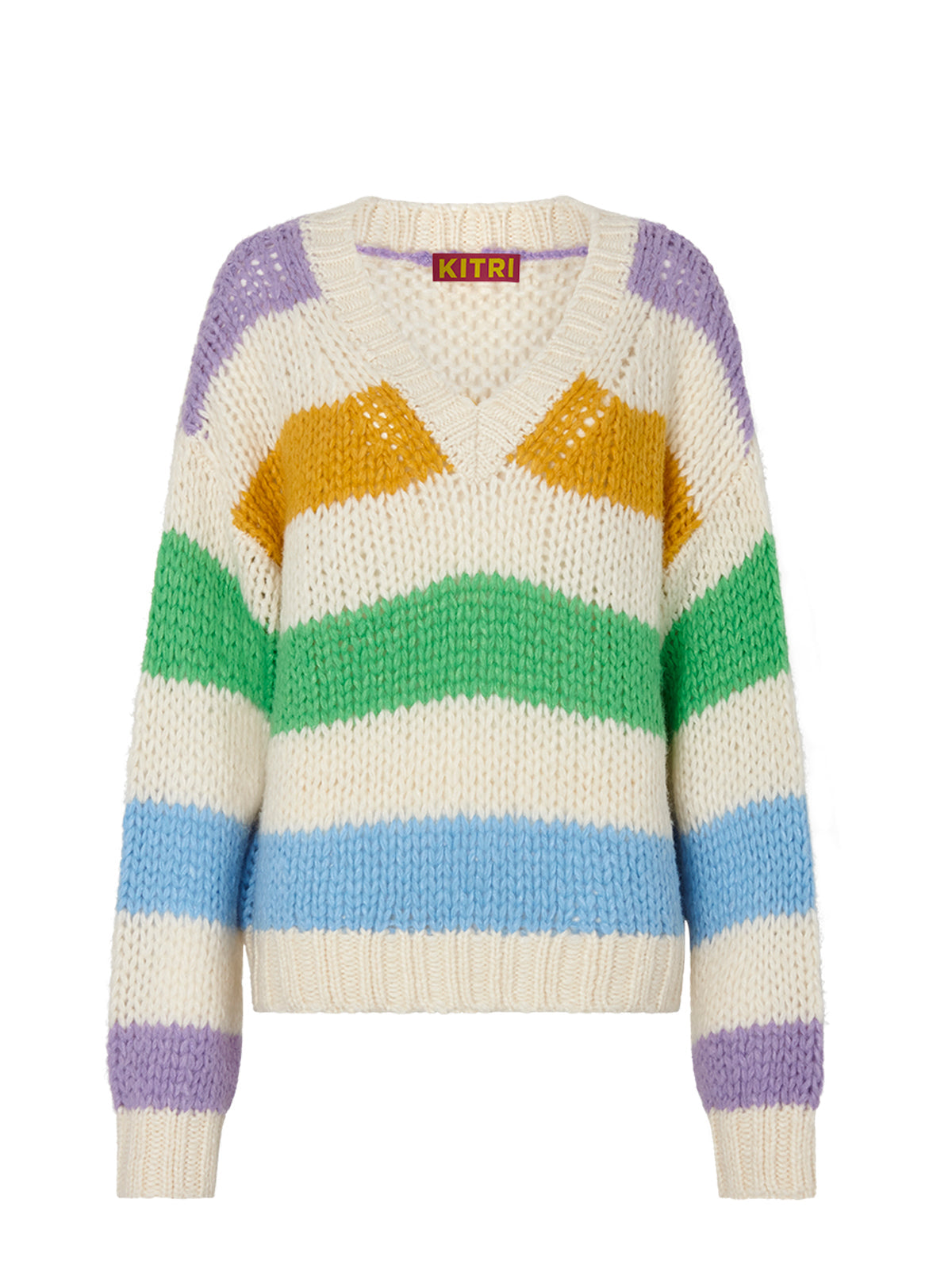 Madeline Multi Stripe Sweater By KITRI Studio