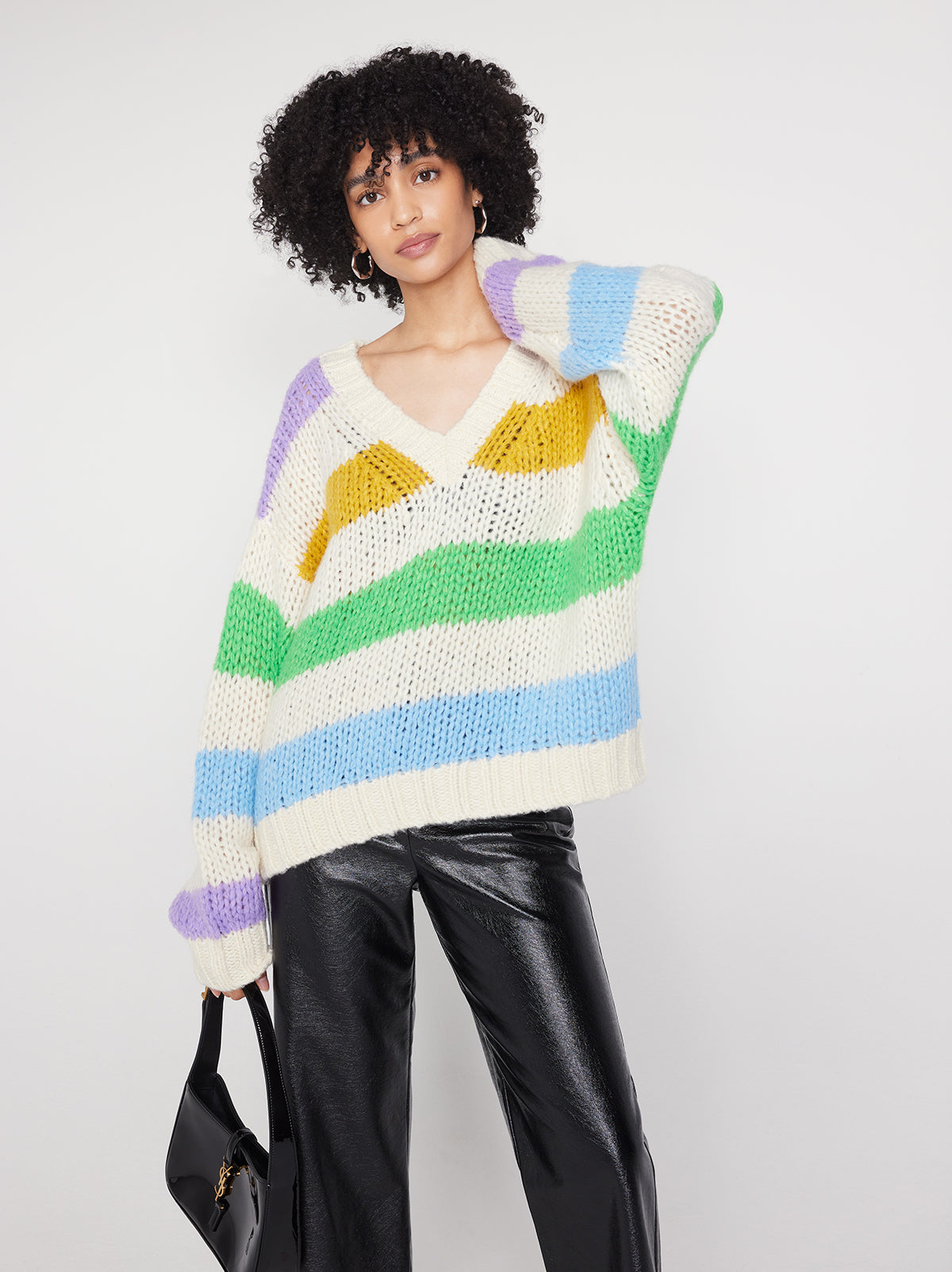 Madeline Multi Stripe Sweater | KITRI Studio