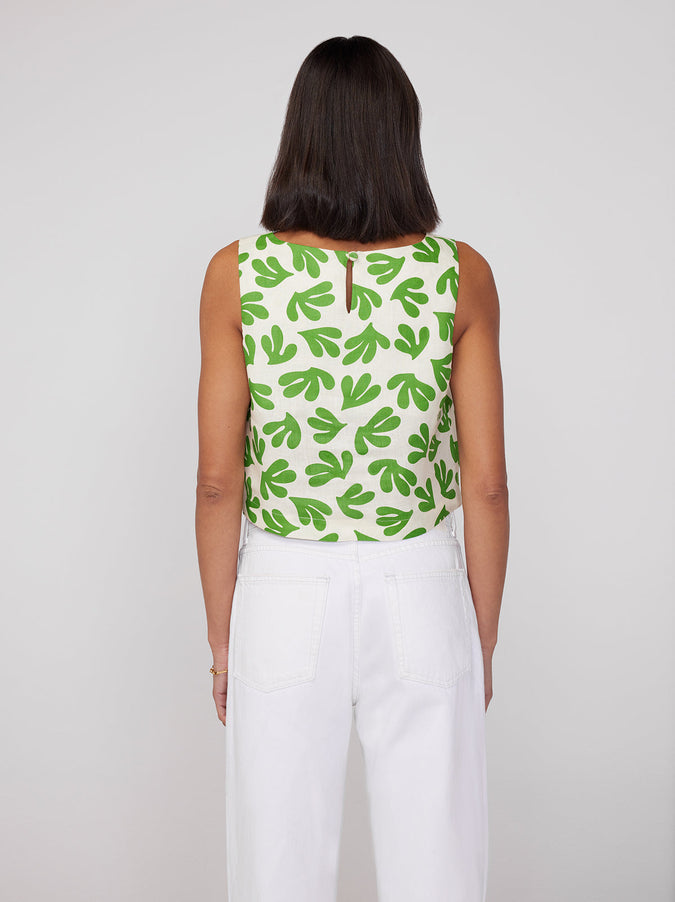 Maeve Leaf Print Top | KITRI Studio