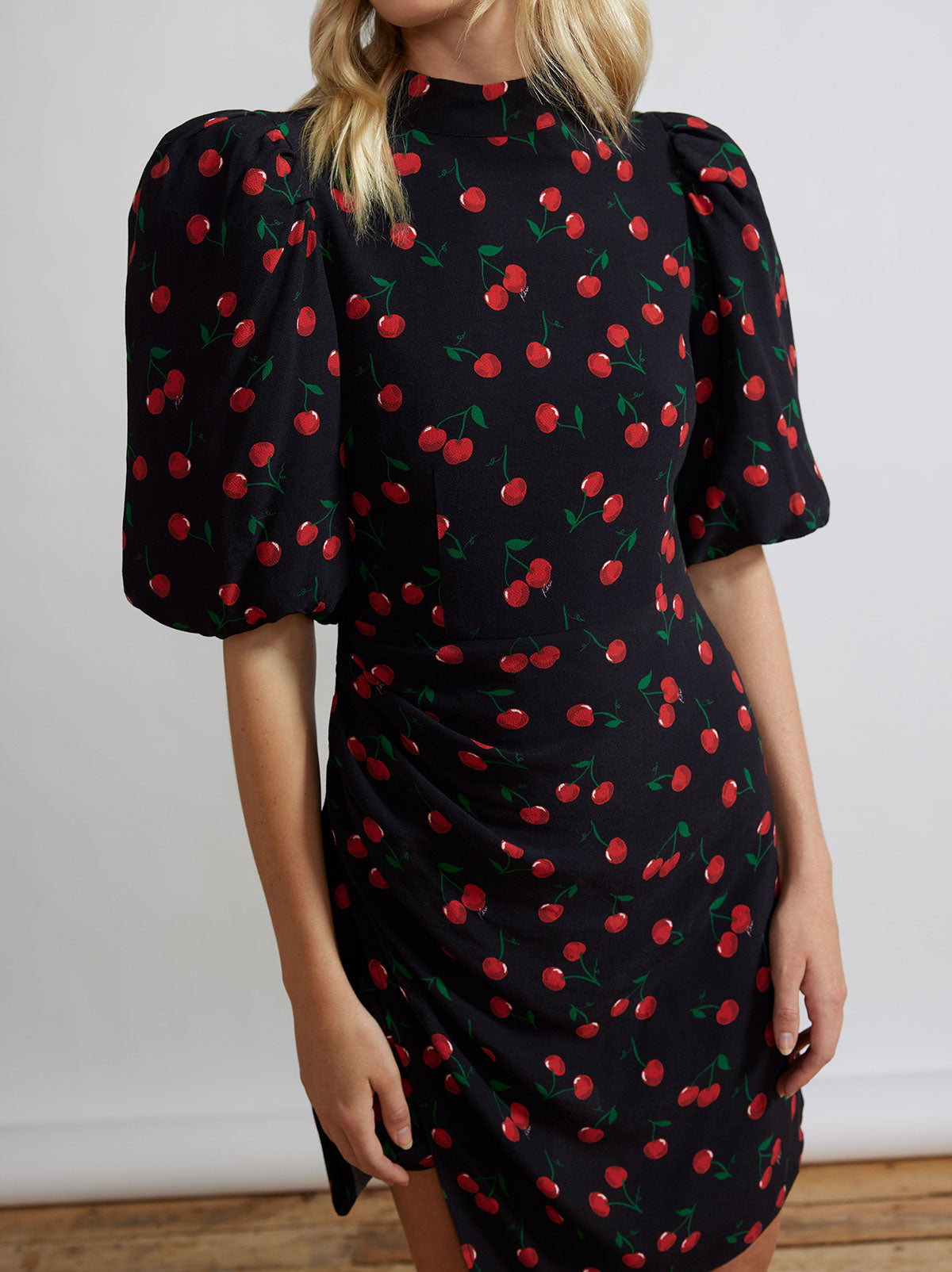 Maisie Black Cherry Mini Dress by KITRI Studio