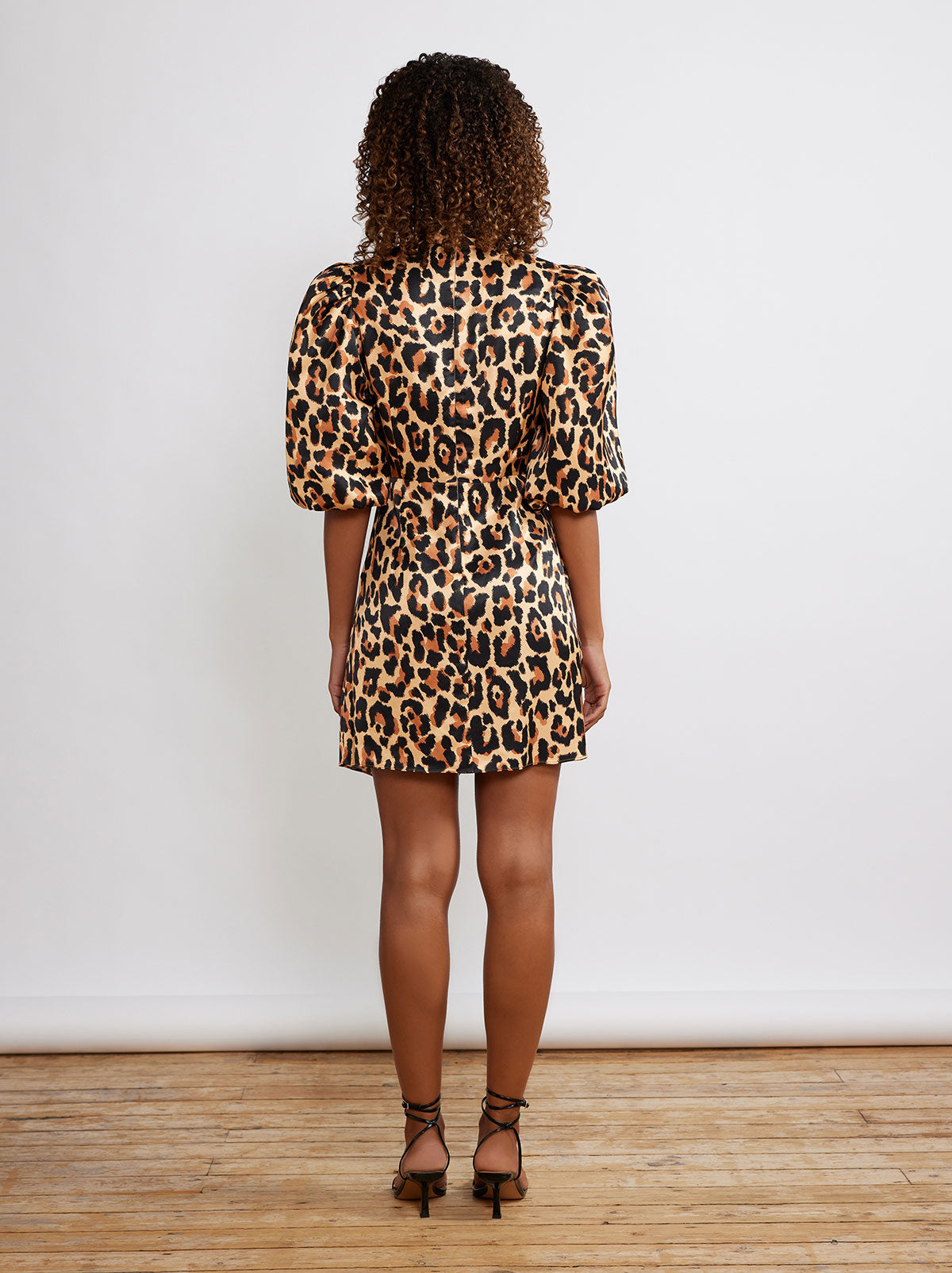 Leopard print outlet wrap mini dress