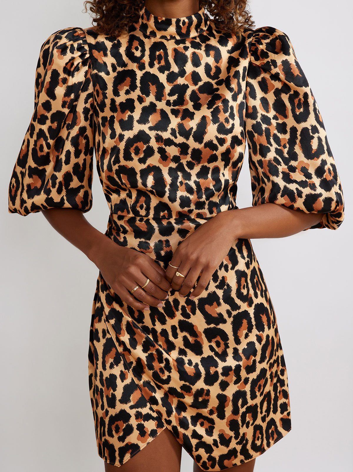Maisie Leopard Print Mini Dress By KITRI Studio