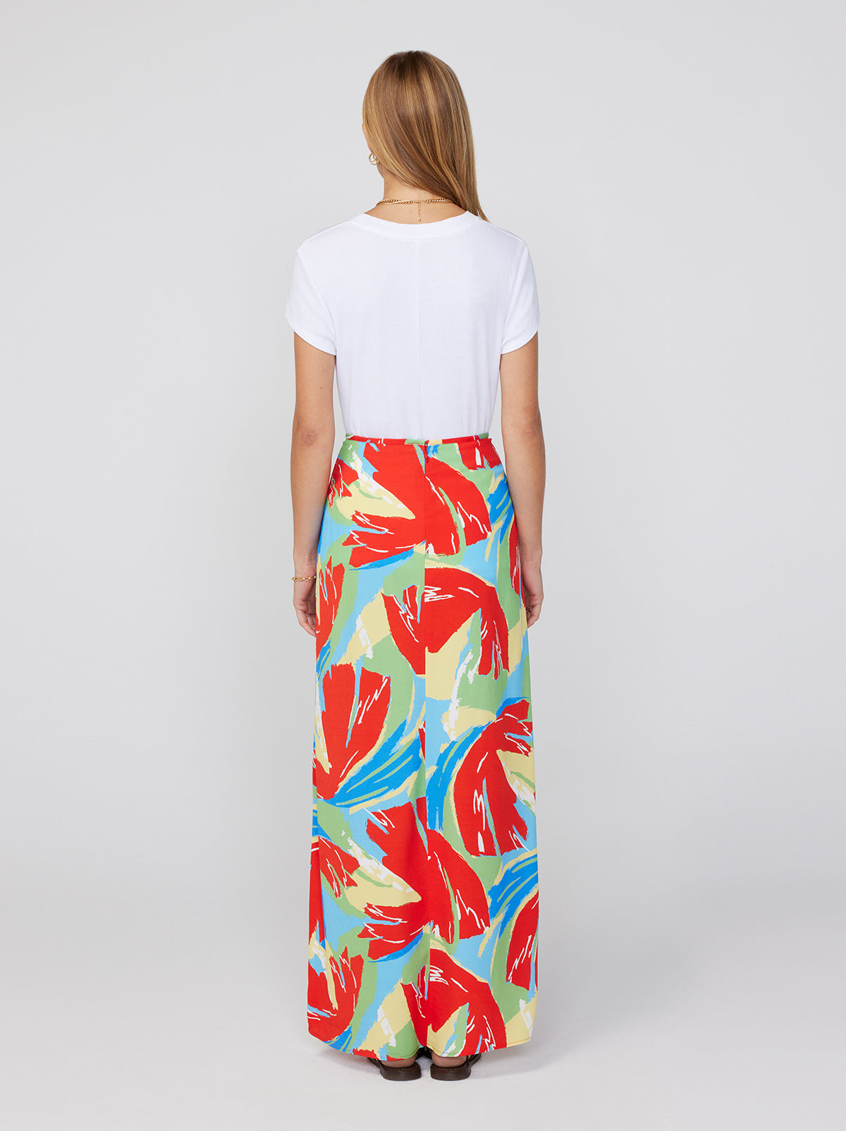 Mali Abstract Print Maxi Skirt