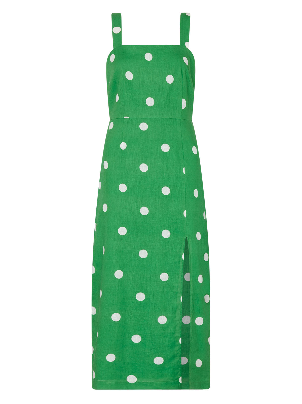 Mara Green Polka Dot Midi Dress